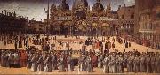 Giovanni Bellini Procession on the Piazza S. Marco Sweden oil painting artist